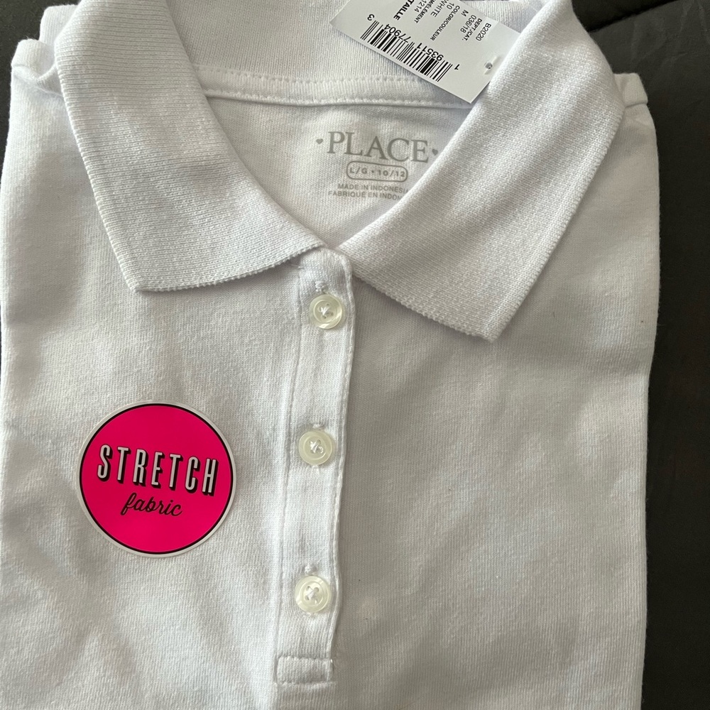 New White short sleeved uniform shirt 10/12 (2 pack)